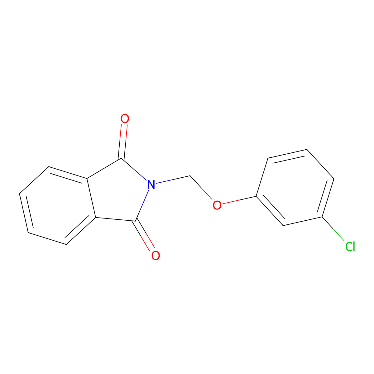 2-[(3-Chlorophenoxy)methyl]isoindole-1,3-dione molecular structure, CAS 220966-20-1
