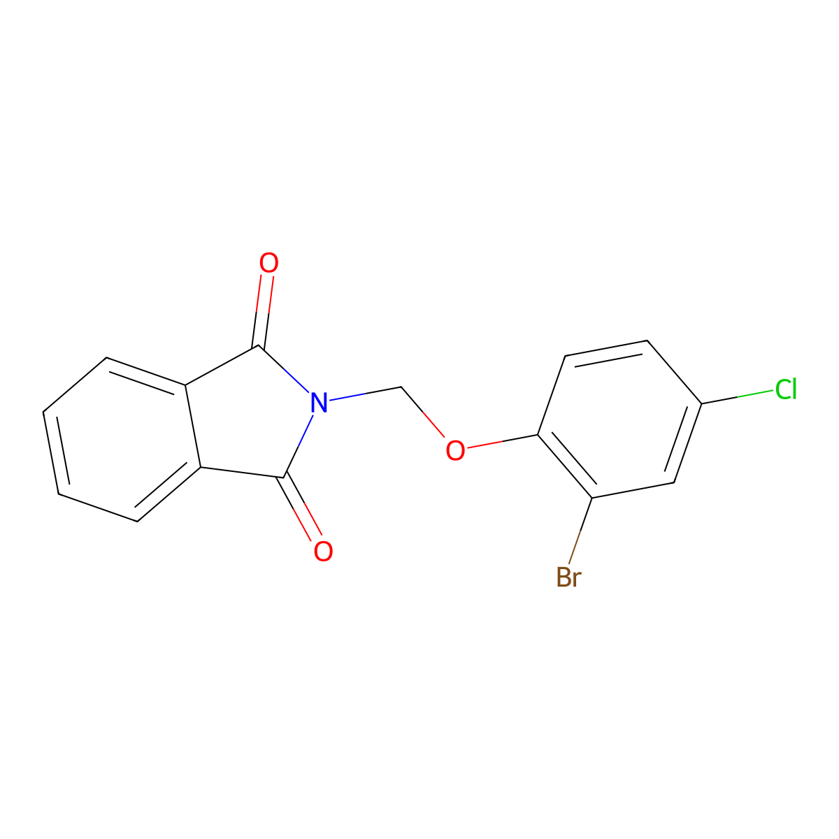 2-[(2-Bromo-4-chlorophenoxy)methyl]isoindole-1,3-dione molecular structure, CAS 220966-22-3