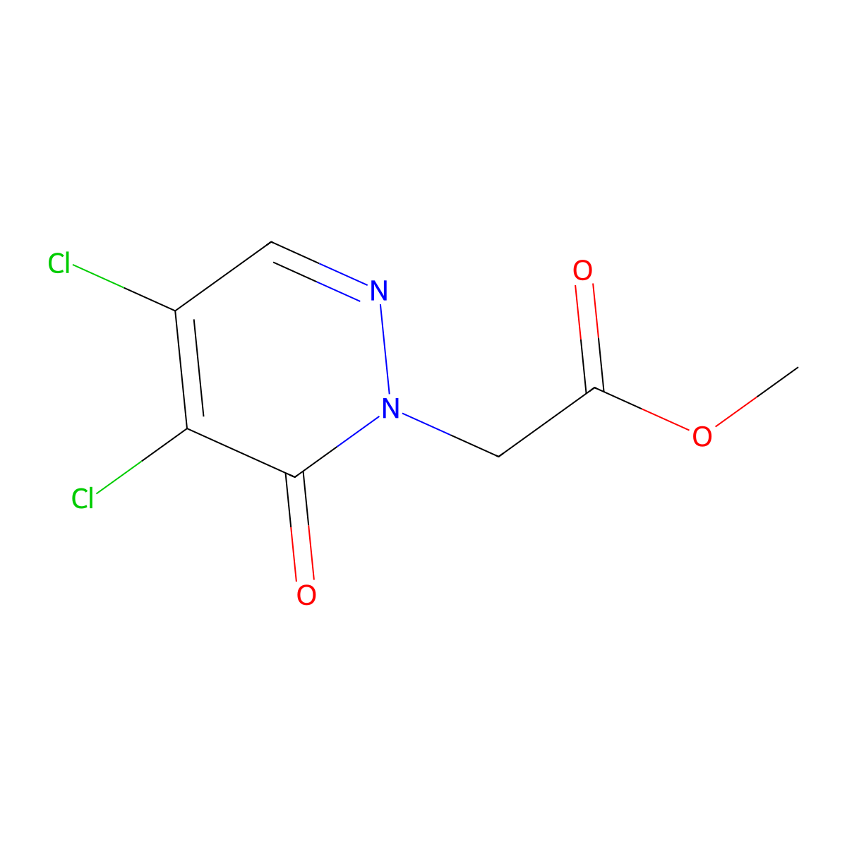 Methyl 2-(4,5-dichloro-6-oxopyridazin-1(6H)-yl)acetate molecular structure, CAS 220967-67-9