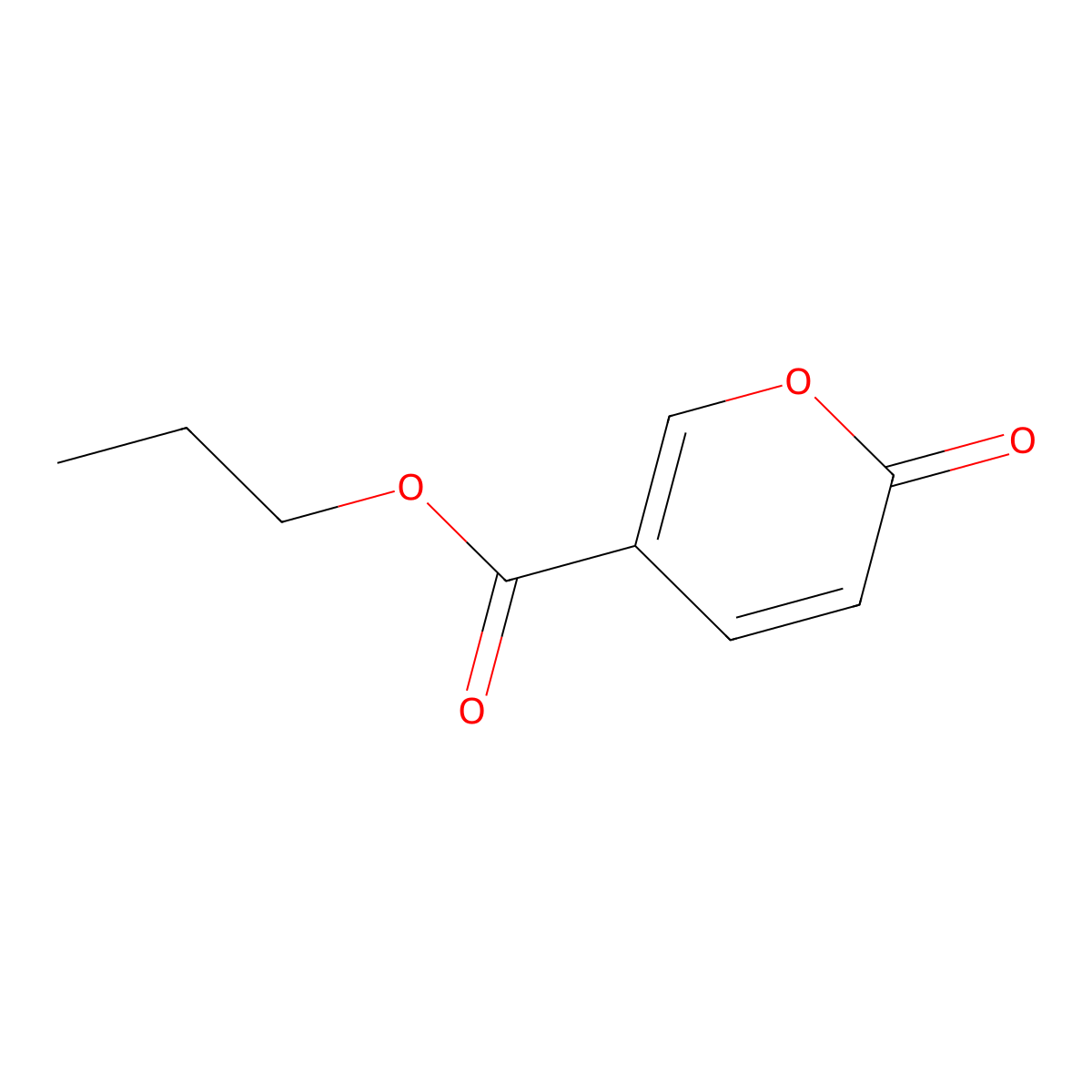 propyl 2-oxo-2H-pyran-5-carboxylate molecular structure, CAS 220968-29-6