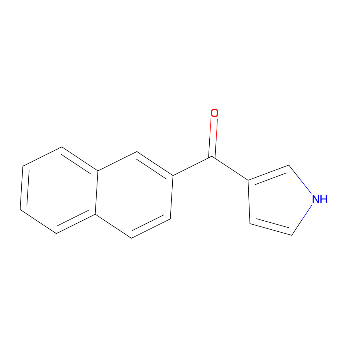 3-(naphthalene-2-carbonyl)-1H-pyrrole molecular structure, CAS 220968-60-5