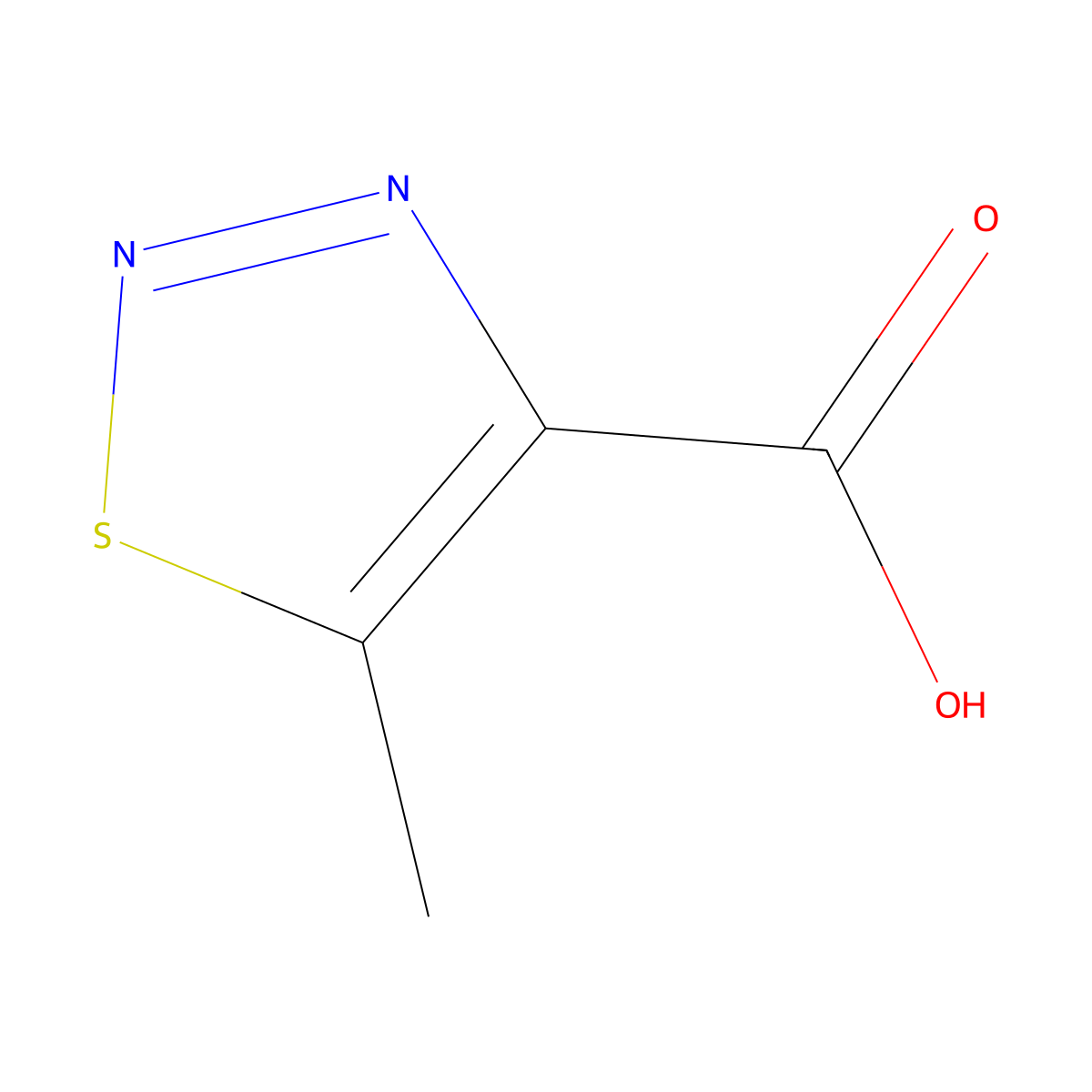 5-Methyl-1,2,3-thiadiazole-4-carboxylic acid molecular structure, CAS 22097-10-5