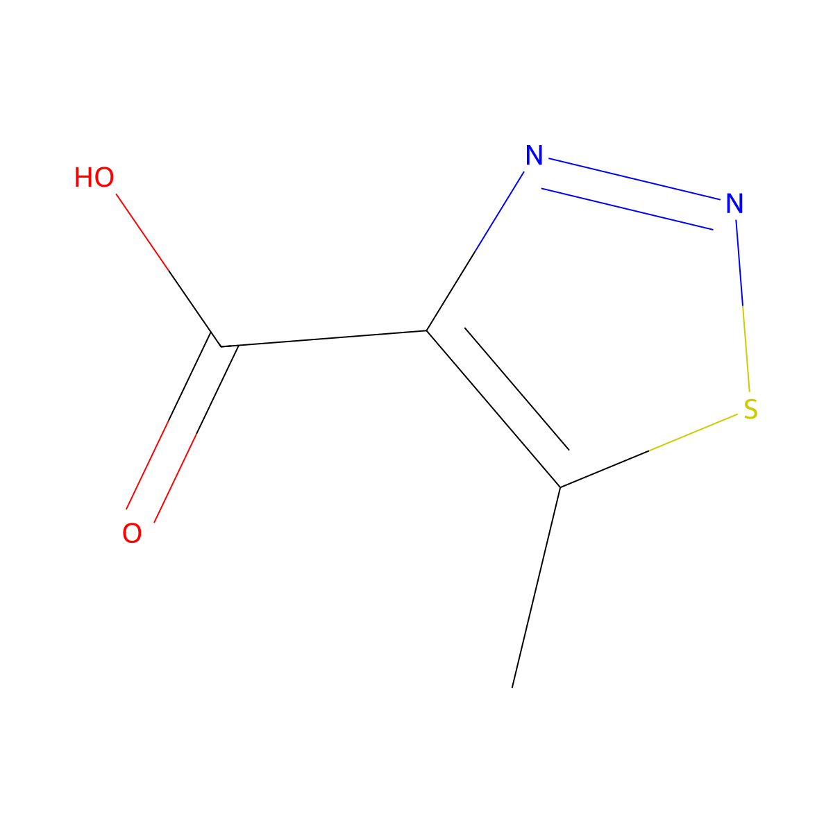 5-Methyl-1,2,3-thiadiazole-4-carboxylic acid molecular structure, CAS 22097-10-5