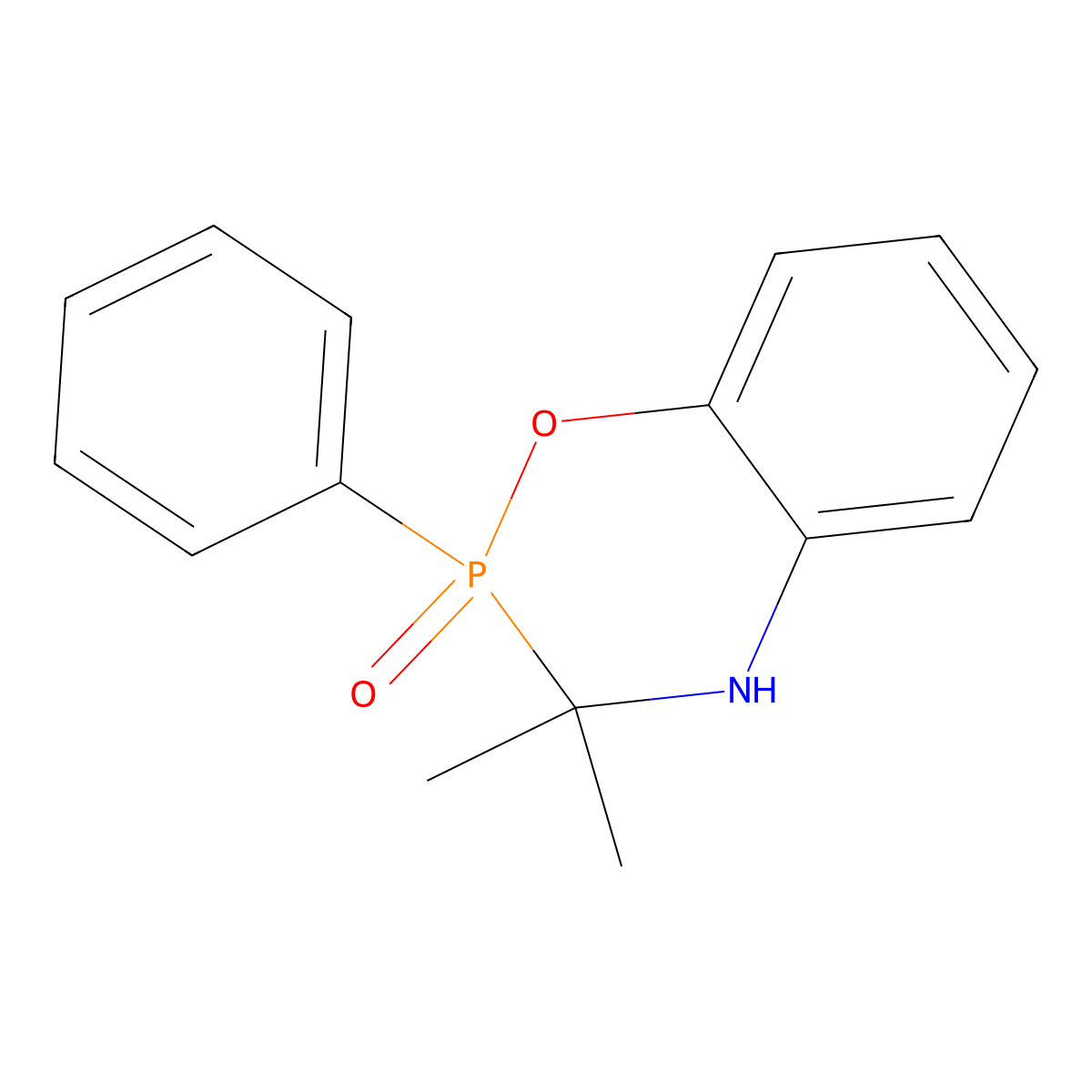 3,3-dimethyl-2-phenyl-3,4-dihydro-2H-1,4,2lambda~5~-benzoxazaphosphinin-2-one molecular structure, CAS 220976-20-5