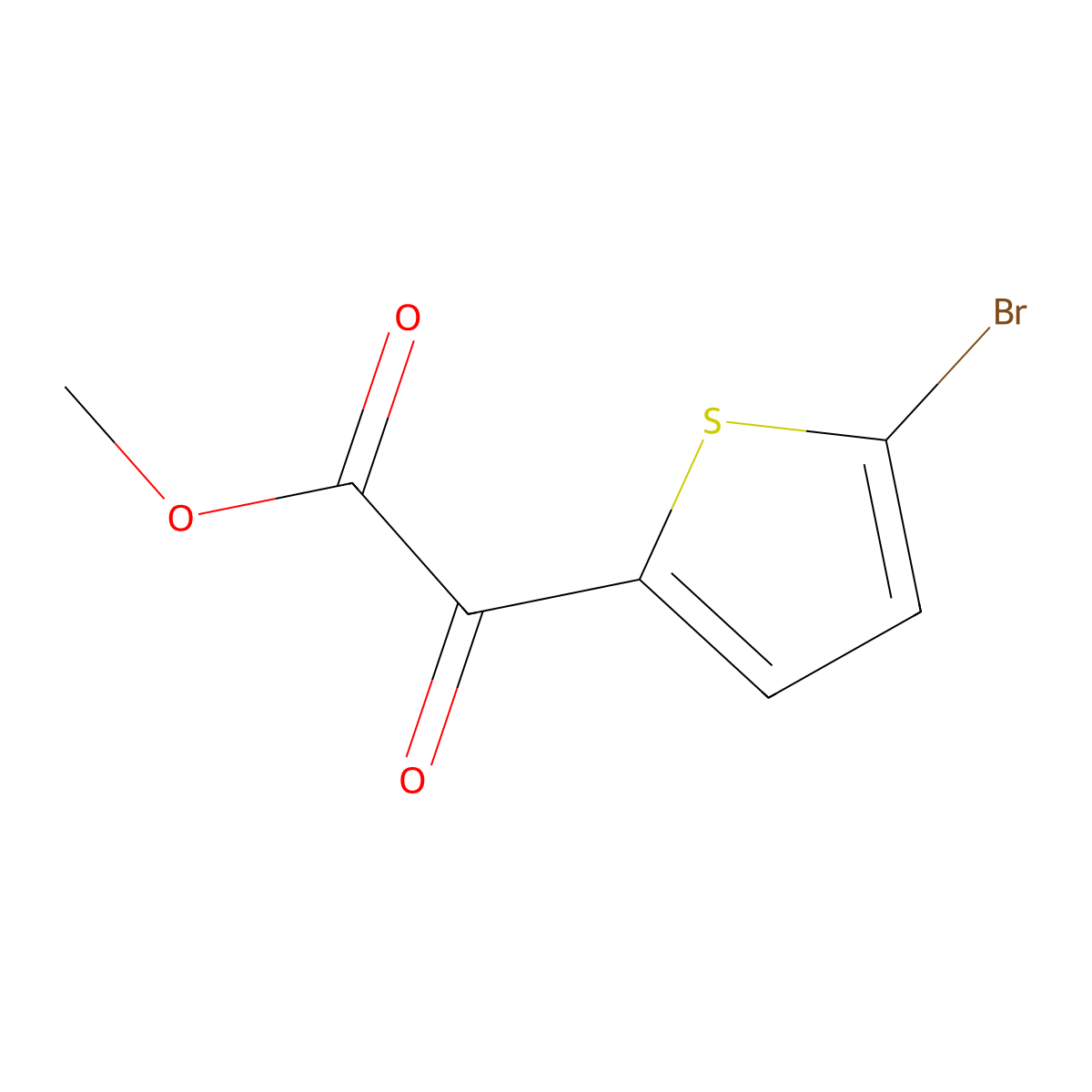 Methyl 2-(5-bromothiophen-2-YL)-2-oxoacetate molecular structure, CAS 22098-09-5