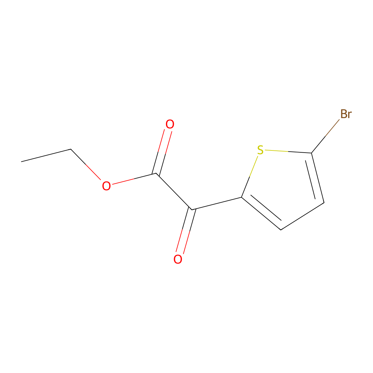 Ethyl (5-bromothiophen-2-yl)(oxo)acetate molecular structure, CAS 22098-10-8