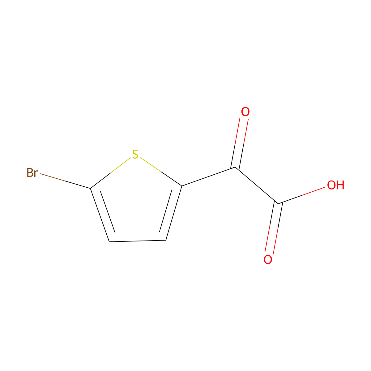 2-(5-Bromothiophen-2-yl)-2-oxoacetic acid molecular structure, CAS 22098-18-6