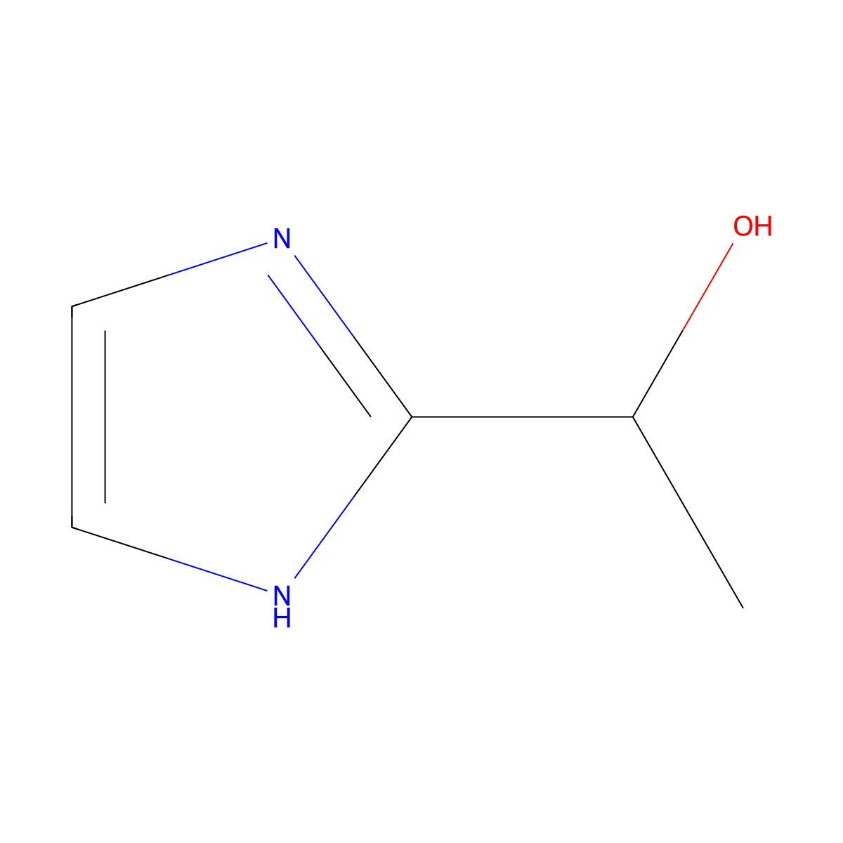 1-(1H-imidazol-2-yl)ethan-1-ol molecular structure, CAS 22098-61-9