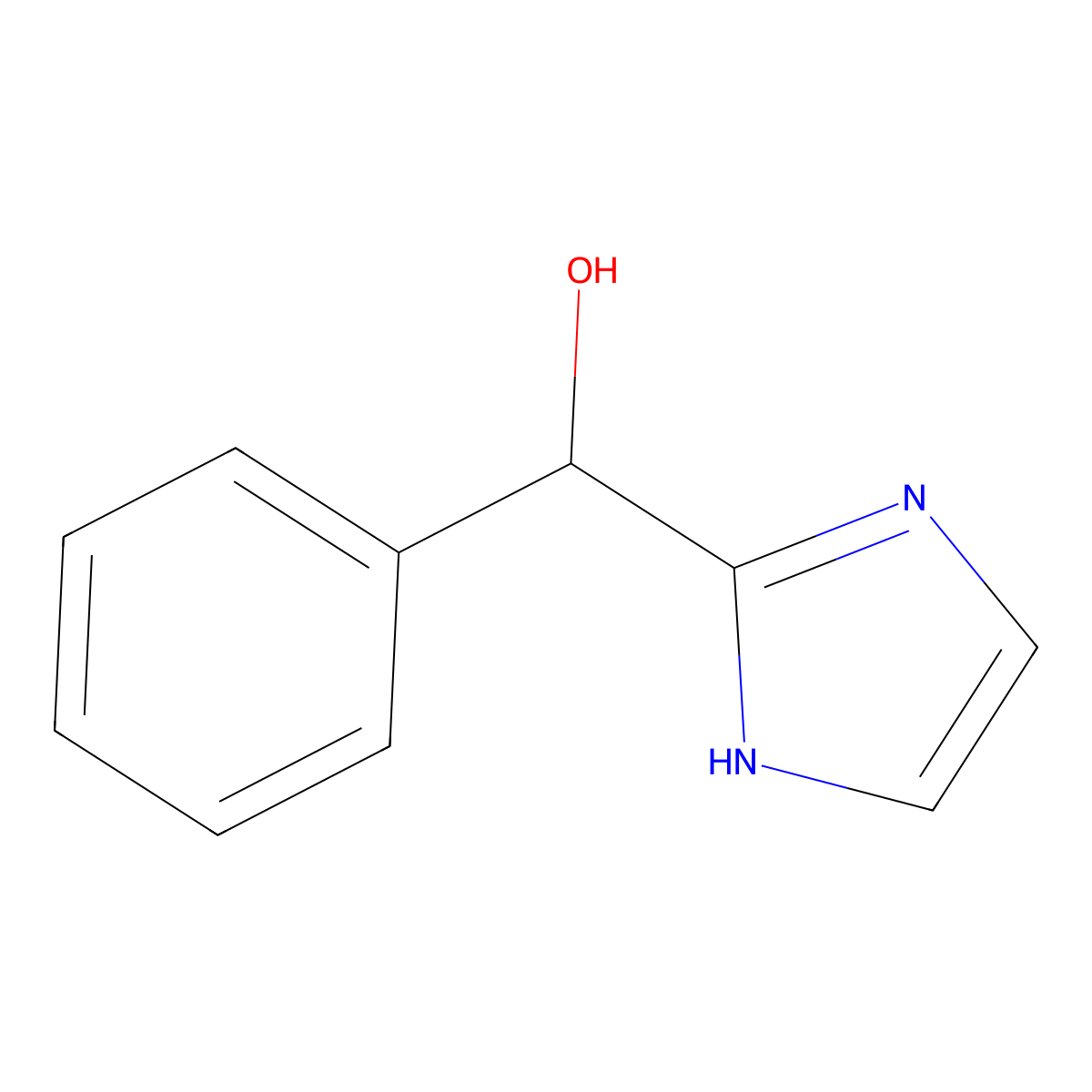 1H-imidazol-2-yl(phenyl)methanol molecular structure, CAS 22098-62-0