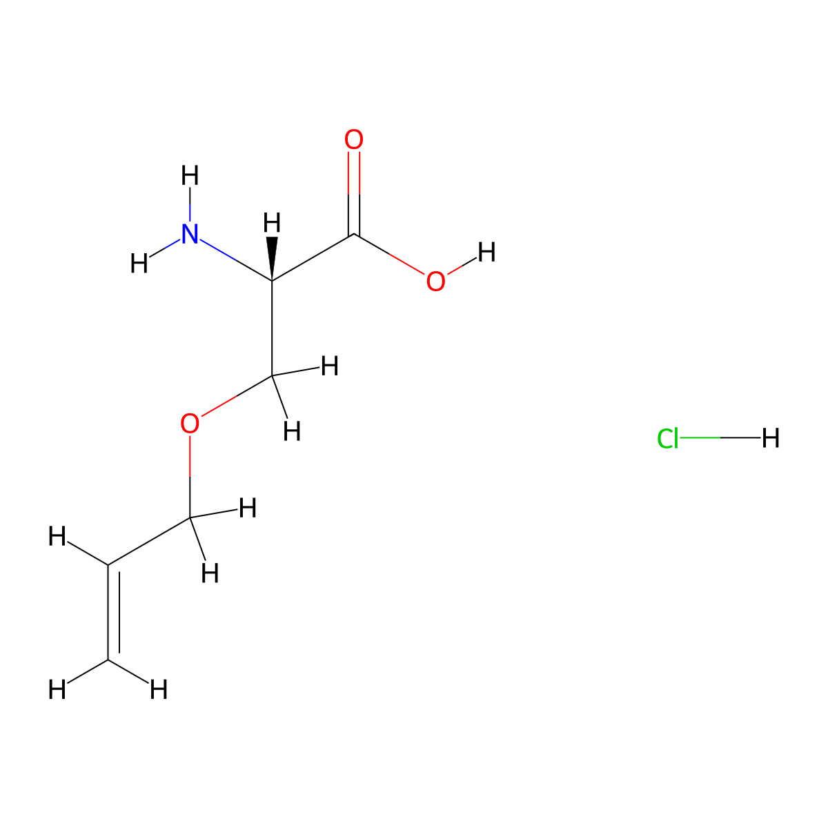 (S)-3-(Allyloxy)-2-aminopropanoic acid hydrochloride molecular structure, CAS 2209833-23-6