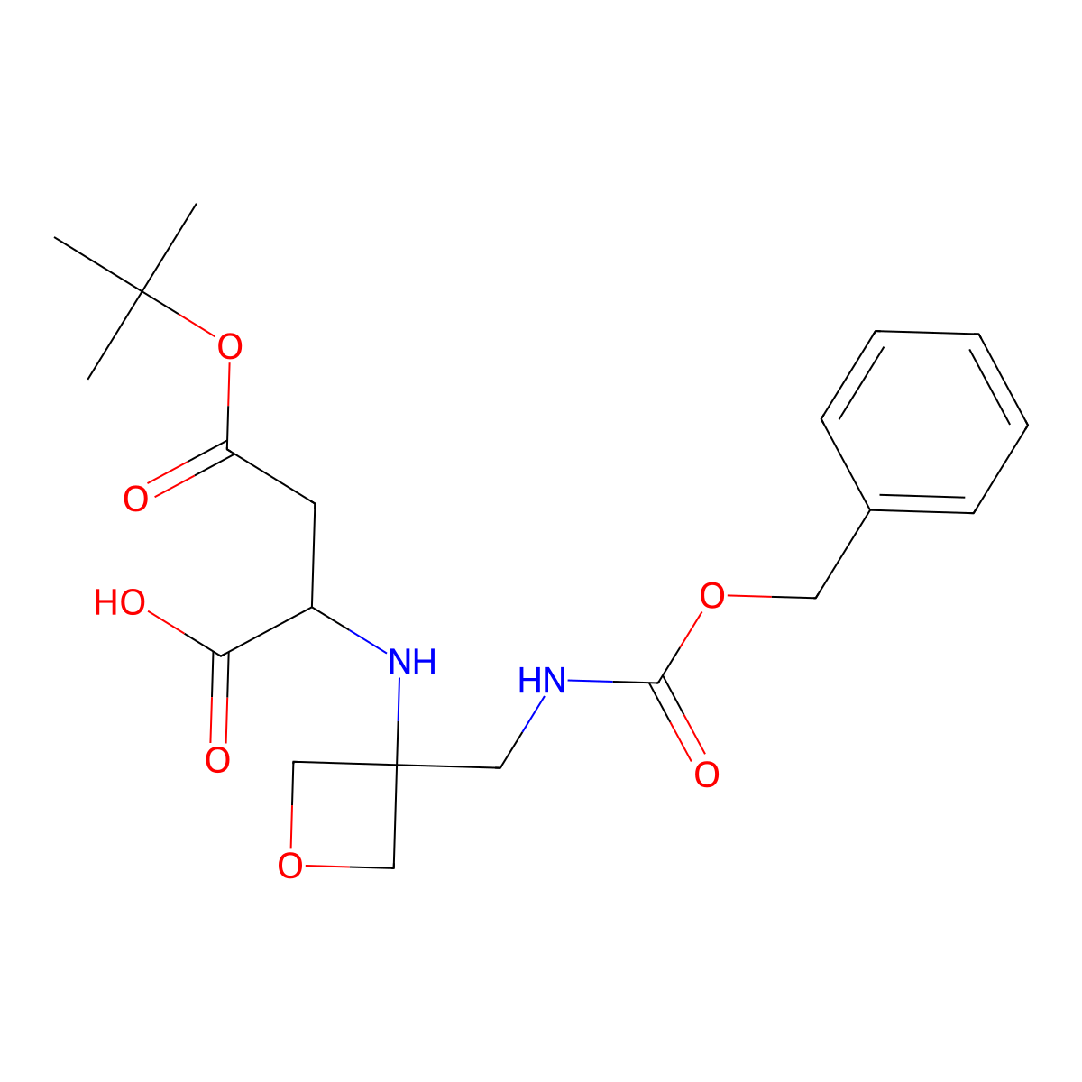 (S)-2-((3-((((benzyloxy)carbonyl)amino)methyl)oxetan-3-yl)amino)-4-(tert-butoxy)-4-oxobutanoic acid molecular structure, CAS 2209840-31-1