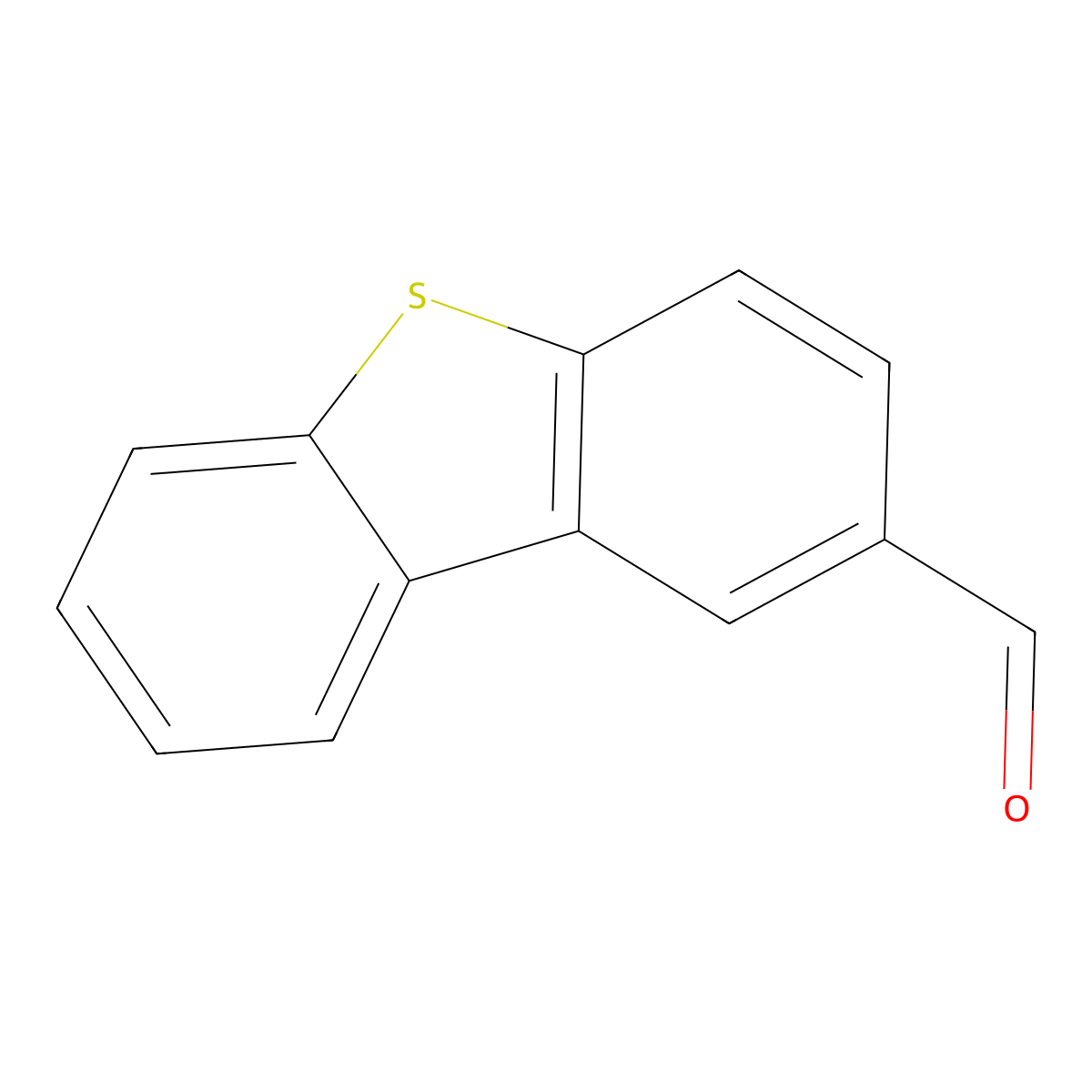 Dibenzo(b,d)thiophene-2-carbaldehyde molecular structure, CAS 22099-23-6