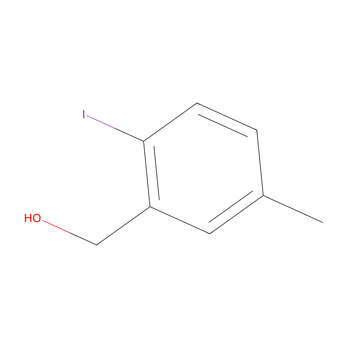 (2-Iodo-5-methylphenyl)methanol molecular structure, CAS 220991-50-4