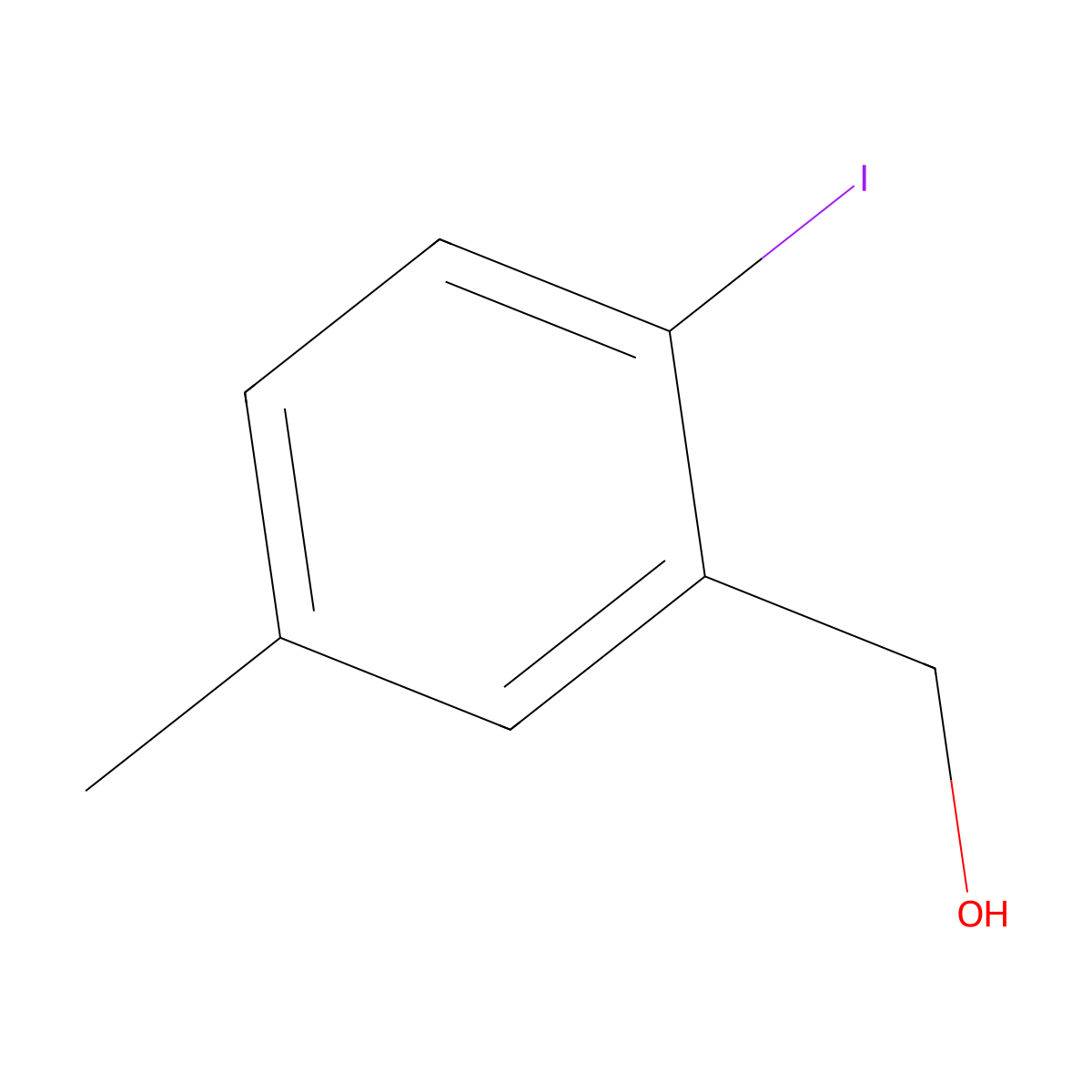 (2-Iodo-5-methylphenyl)methanol molecular structure, CAS 220991-50-4