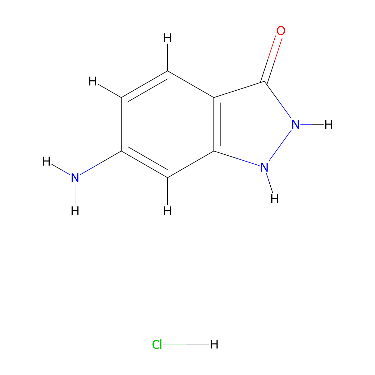 6-Amino-1H-Indazol-3(2H)-one Hydrochloride molecular structure, CAS 220991-84-4
