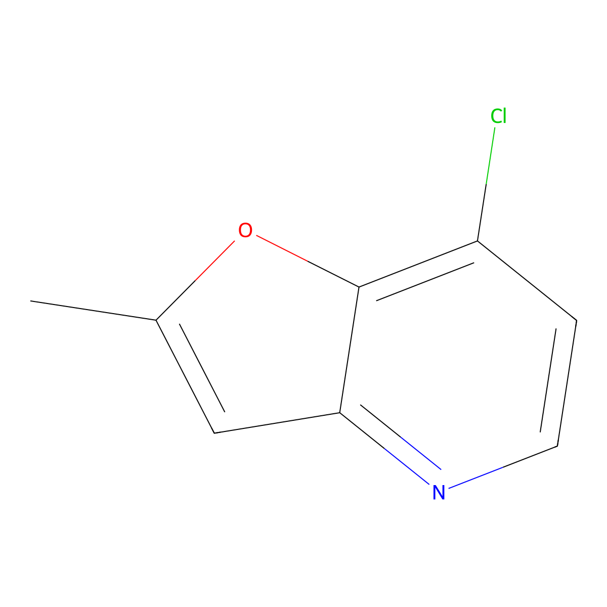 7-Chloro-2-methyl-furo[3,2-B]pyridine molecular structure, CAS 220992-40-5