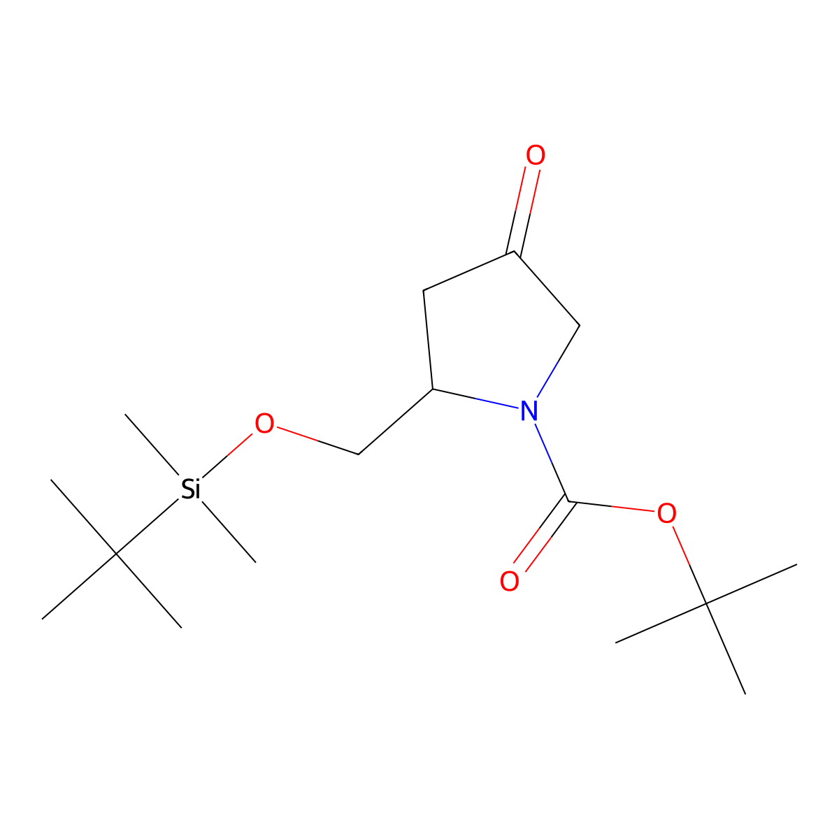 (2S)-2-[[tert-Butyldimethylsilyloxy]methyl]-4-oxo-1-pyrrolidinecarboxylic Acid tert-Butyl Ester molecular structure, CAS 220993-22-6
