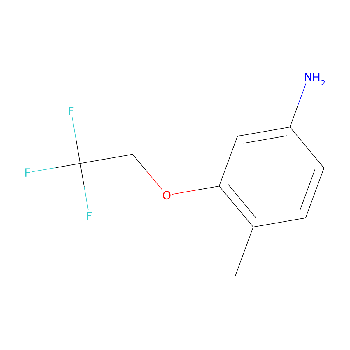 4-Amino-2-(2,2,2-trifluoroethoxy)toluene molecular structure, CAS 220996-42-9