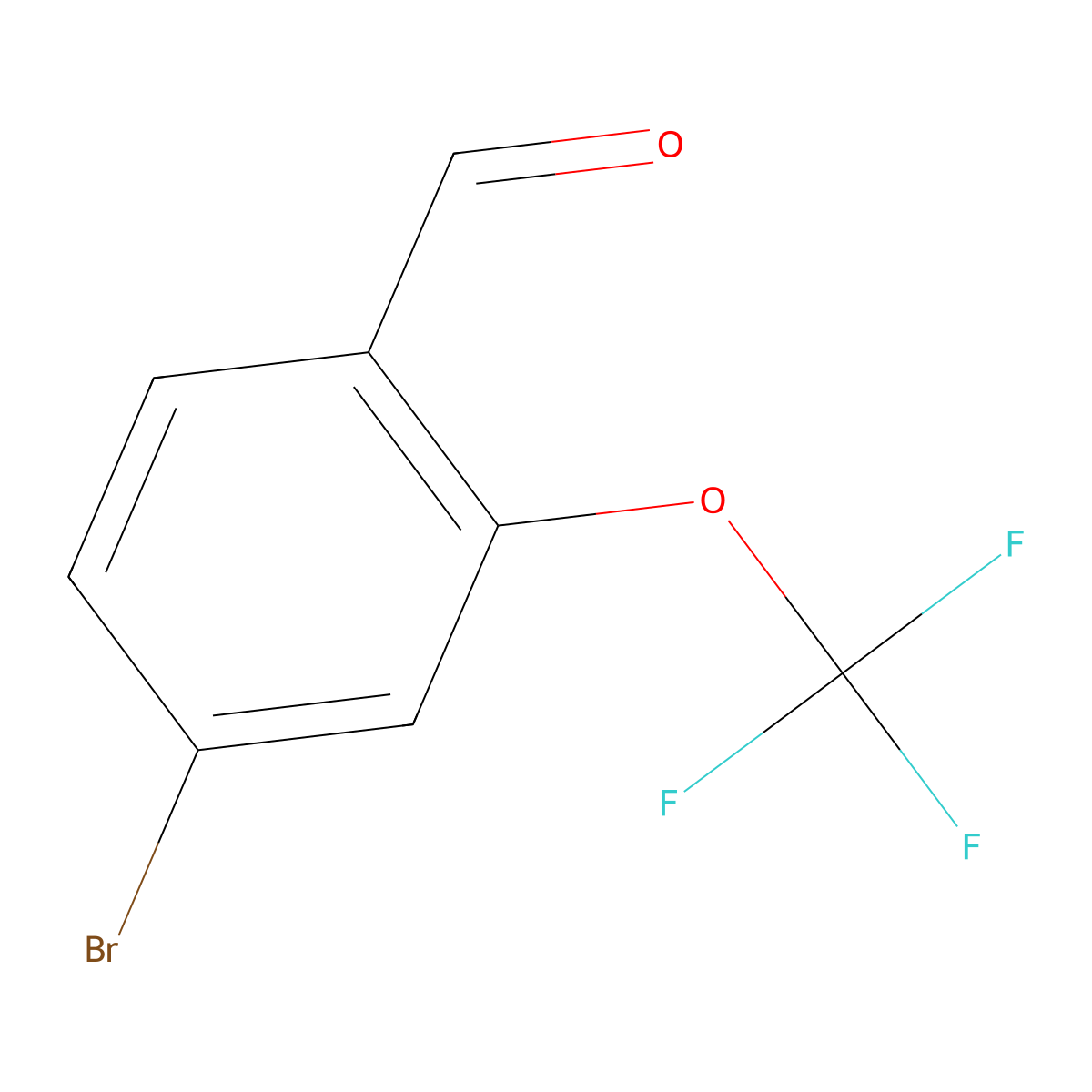 4-Bromo-2-(trifluoromethoxy)benzaldehyde molecular structure, CAS 220996-80-5