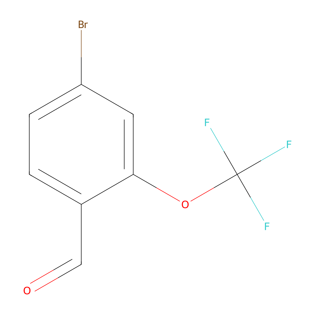 4-Bromo-2-(trifluoromethoxy)benzaldehyde molecular structure, CAS 220996-80-5