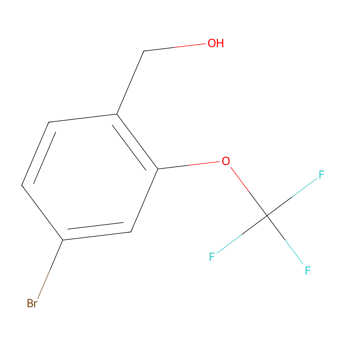 [4-Bromo-2-(trifluoromethoxy)phenyl]methanol molecular structure, CAS 220996-81-6