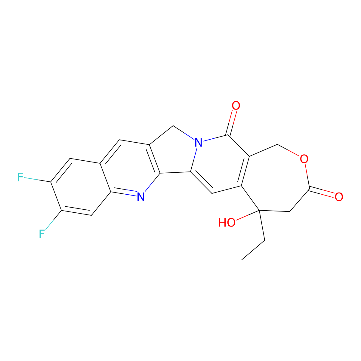 Diflomotecan molecular structure, CAS 220997-97-7