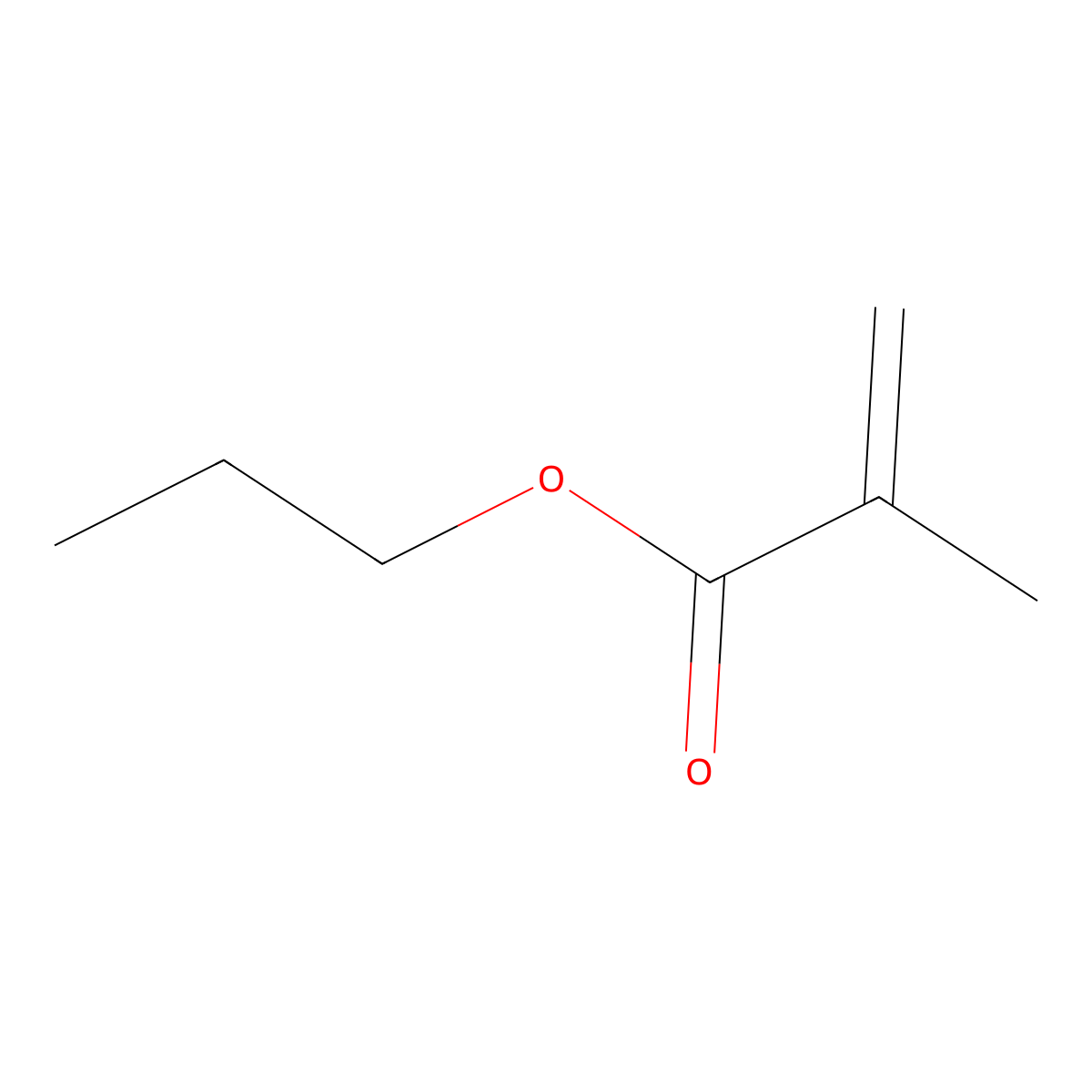 n-Propyl methacrylate molecular structure, CAS 2210-28-8