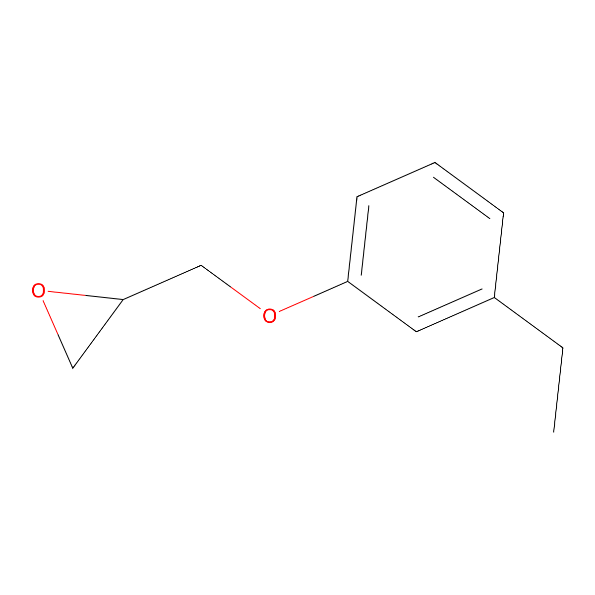 2-[(3-Ethylphenoxy)methyl]oxirane molecular structure, CAS 2210-81-3