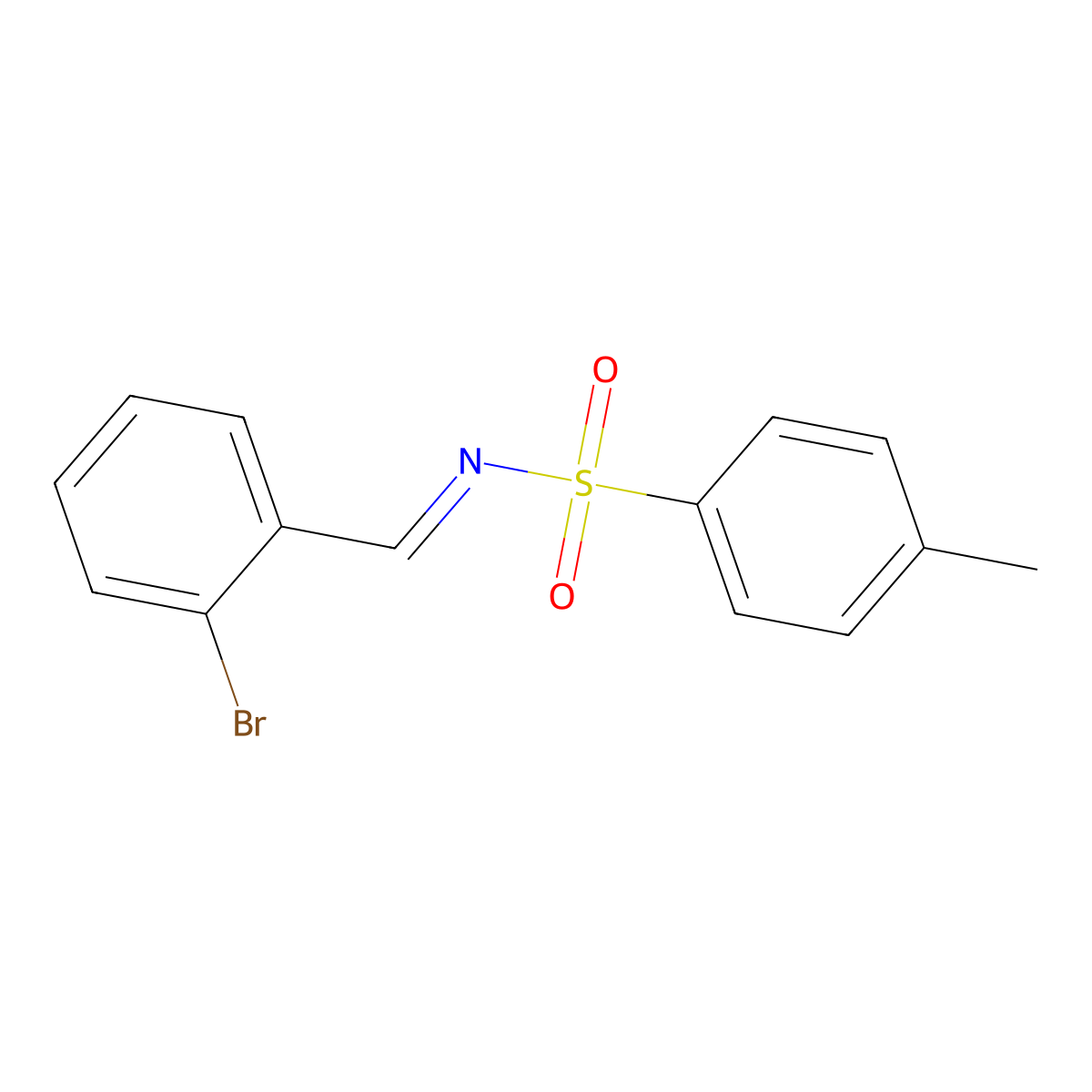 N-[(2-Bromophenyl)methylidene]-4-methylbenzene-1-sulfonamide molecular structure, CAS 221000-79-9