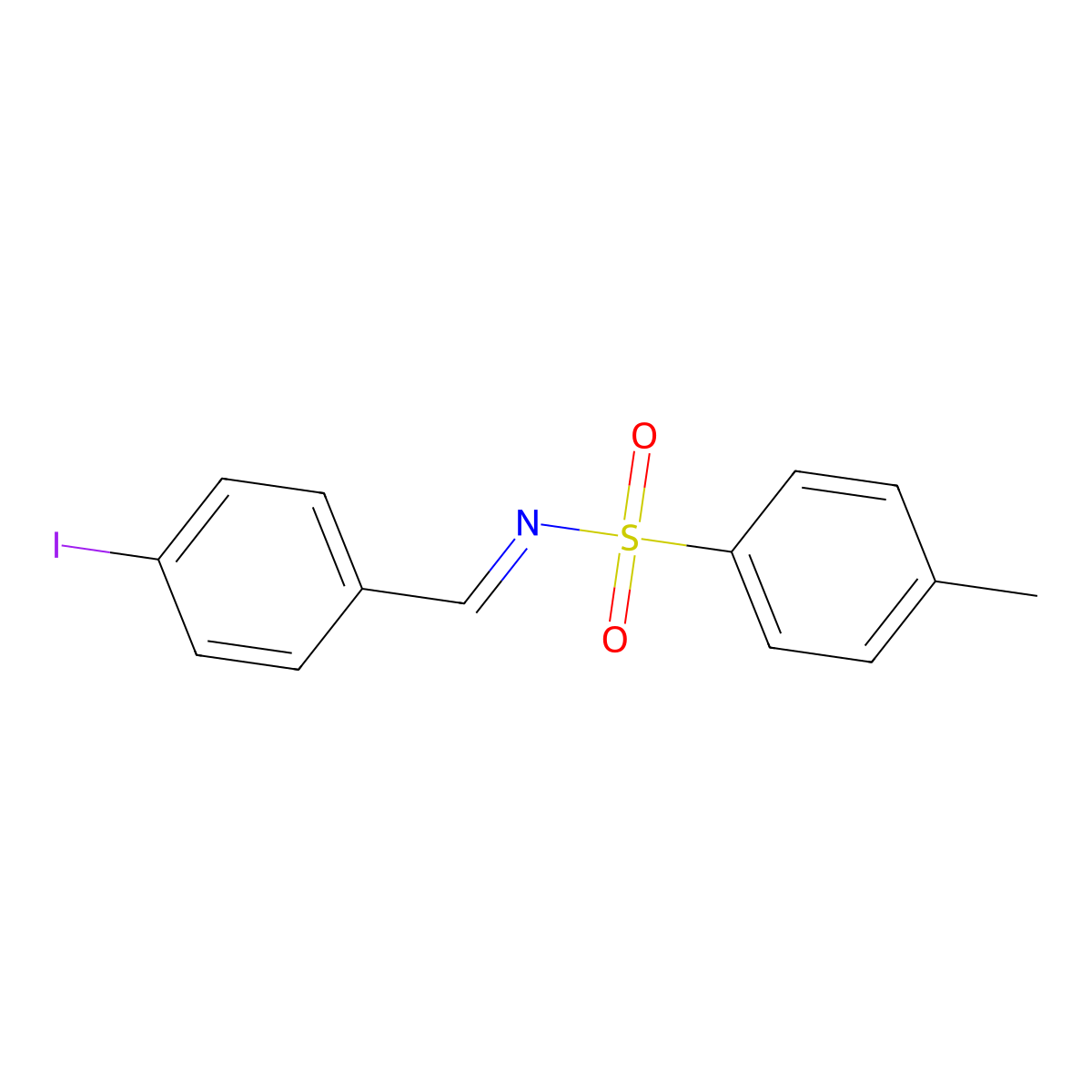 N-(4-Iodobenzylidene)-4-methylbenzenesulfonamide molecular structure, CAS 221000-80-2