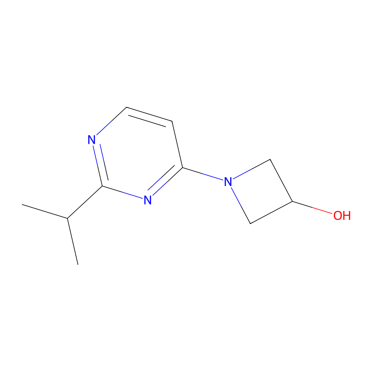 1-(2-Isopropylpyrimidin-4-yl)azetidin-3-ol molecular structure, CAS 2210047-36-0