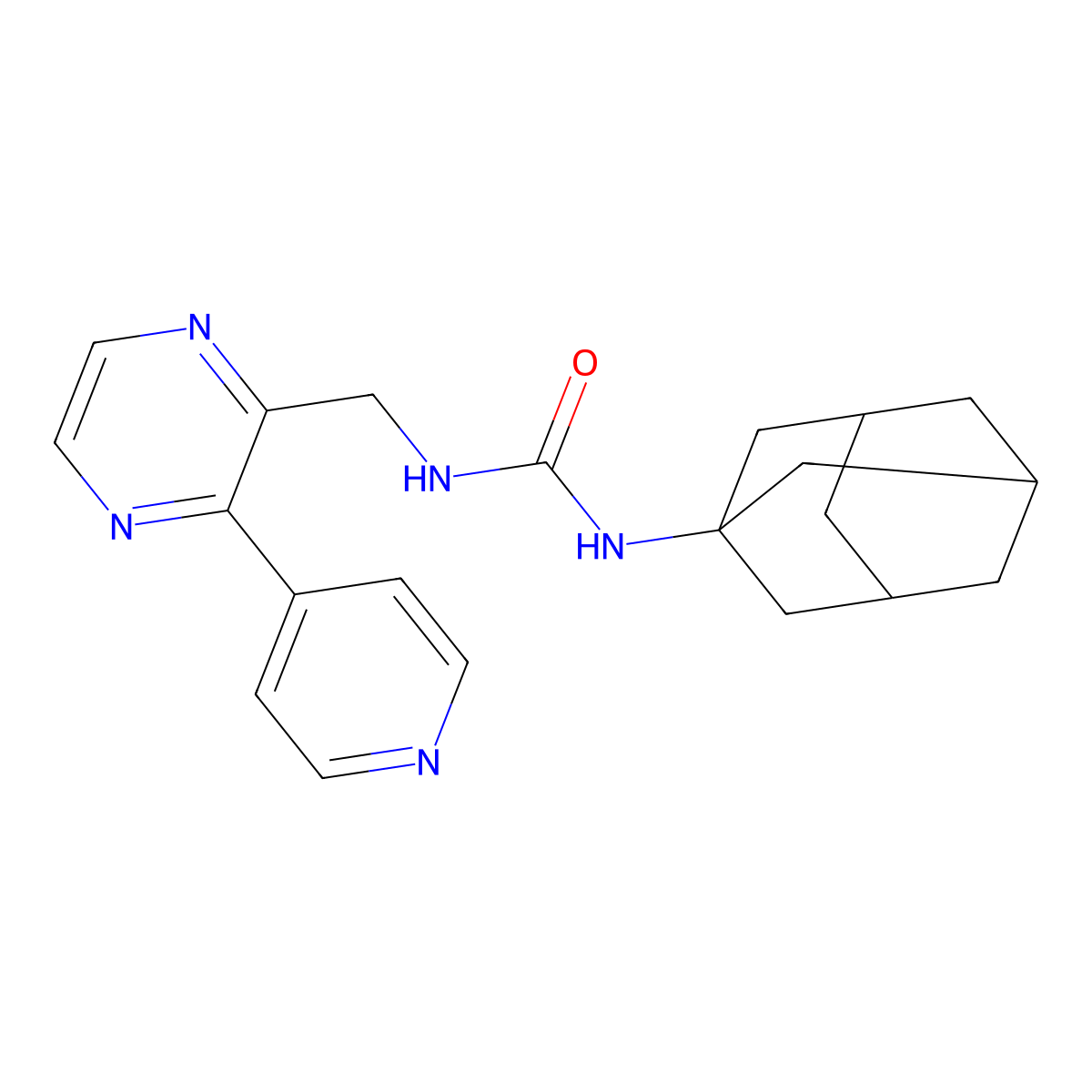 1-(Adamantan-1-yl)-3-{[3-(pyridin-4-yl)pyrazin-2-yl]methyl}urea molecular structure, CAS 2210053-89-5
