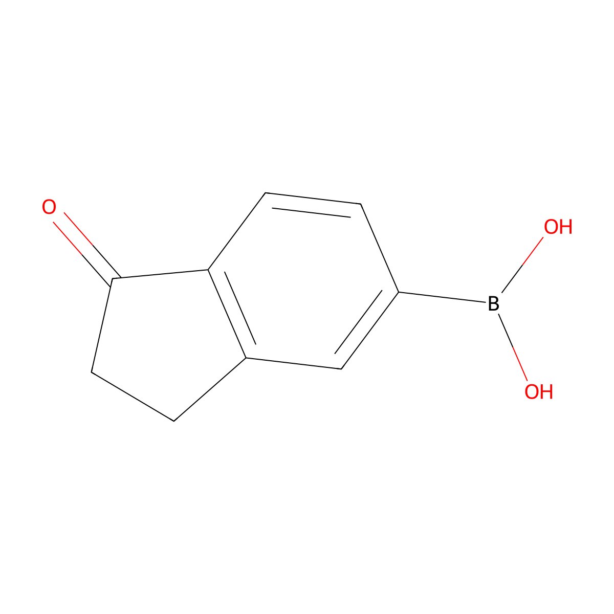 (1-oxo-2,3-dihydro-1H-inden-5-yl)boronic acid molecular structure, CAS 221006-64-0