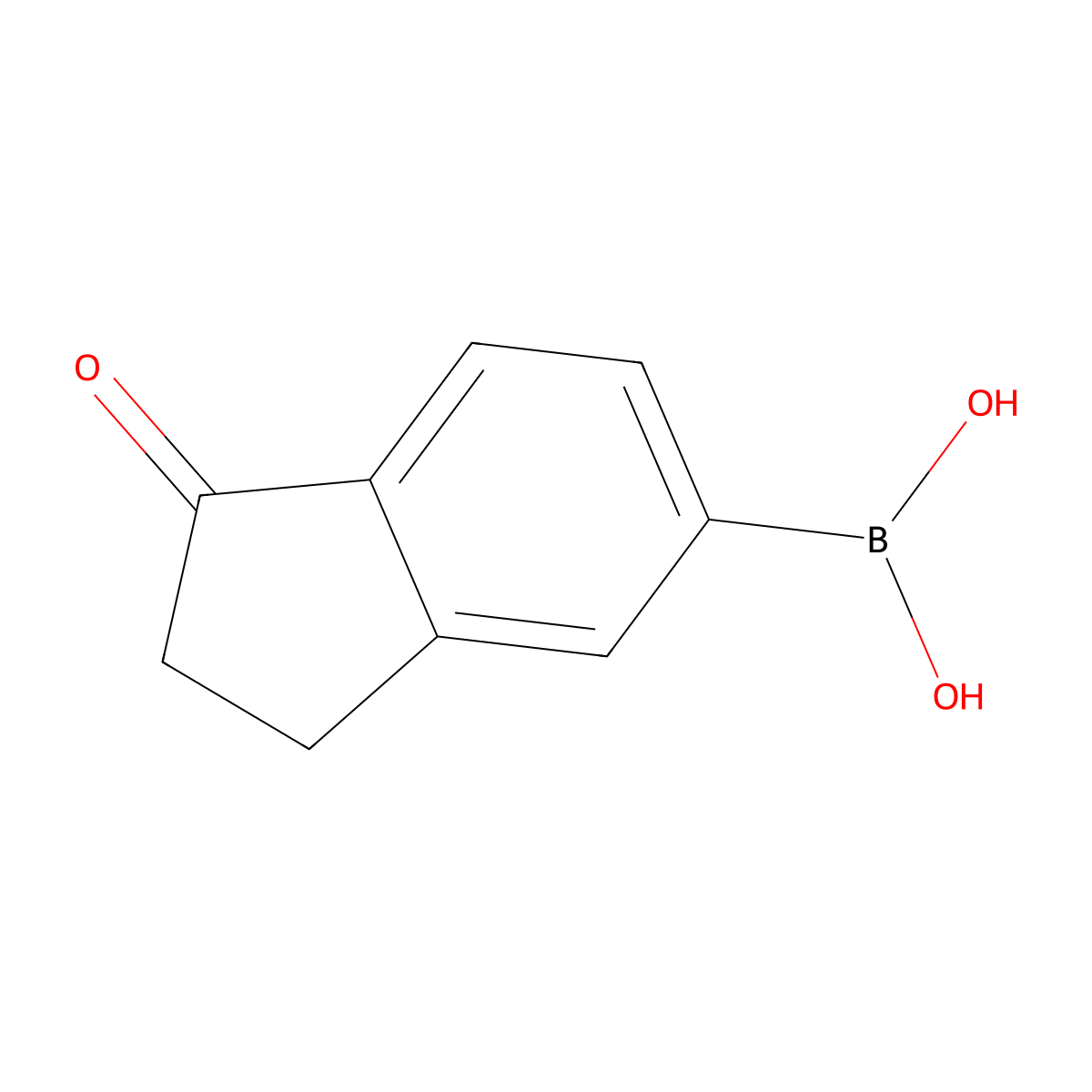 (1-oxo-2,3-dihydro-1H-inden-5-yl)boronic acid molecular structure, CAS 221006-64-0