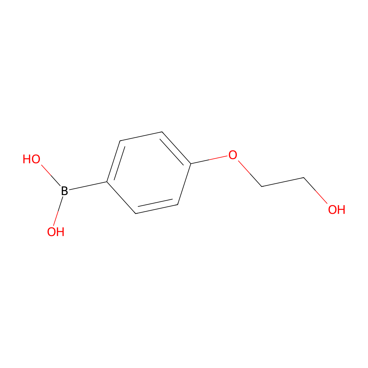 4-(2-Hydroxyethoxy)phenylboronic acid molecular structure, CAS 221006-65-1