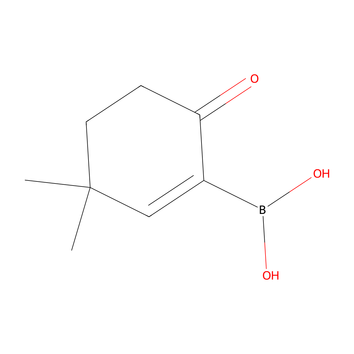 (3,3-Dimethyl-6-oxocyclohex-1-en-1-yl)boronic acid molecular structure, CAS 221006-68-4