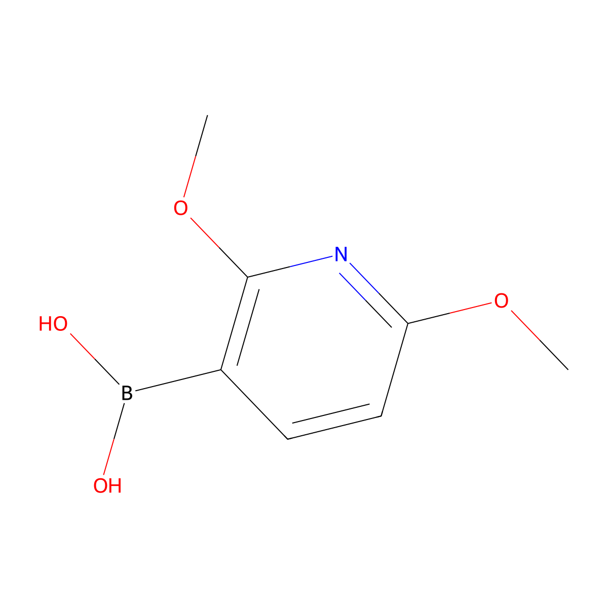 (2,6-Dimethoxypyridin-3-yl)boronic acid molecular structure, CAS 221006-70-8