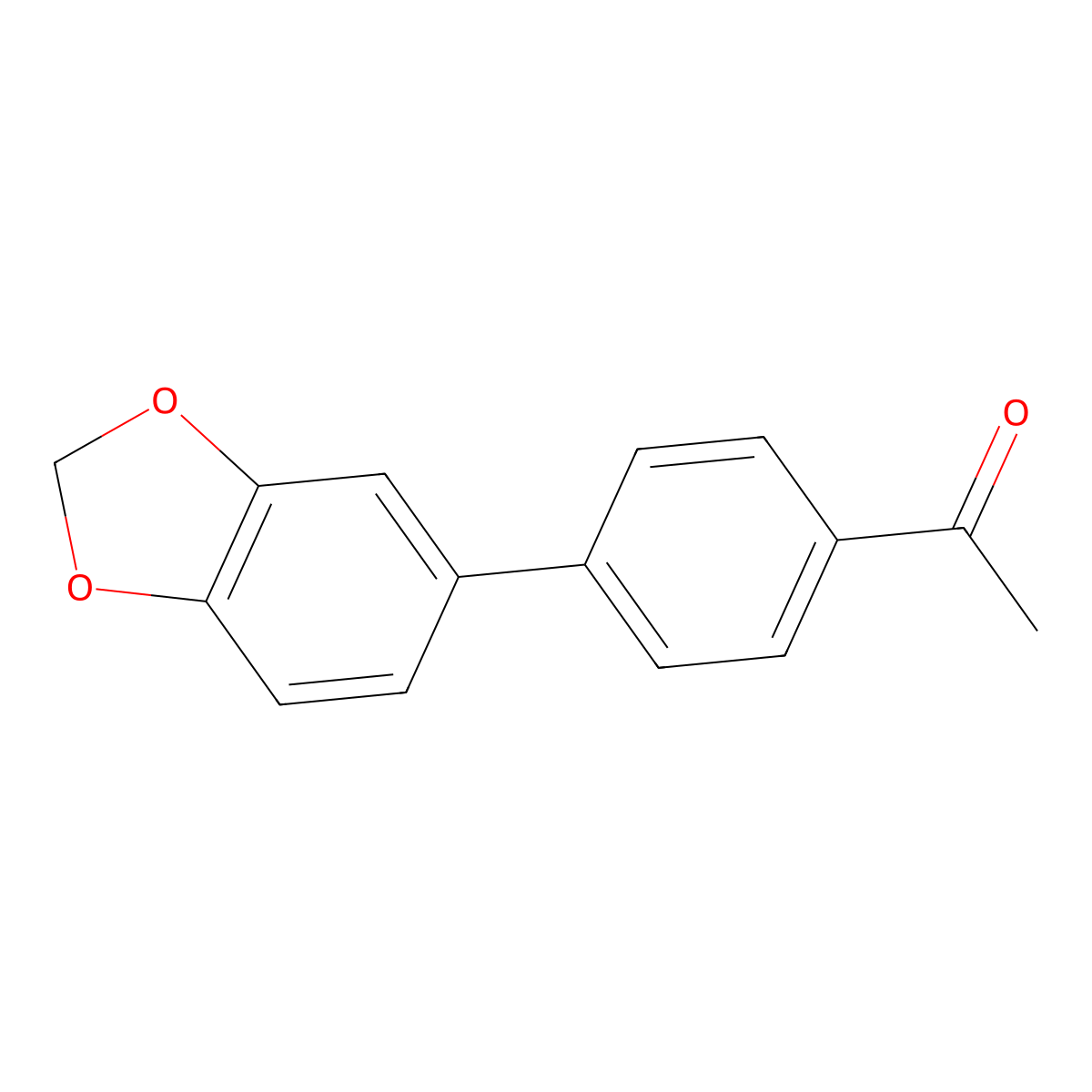 1-(4-(1,3-Benzodioxol-5-yl)phenyl)ethanone molecular structure, CAS 221006-72-0
