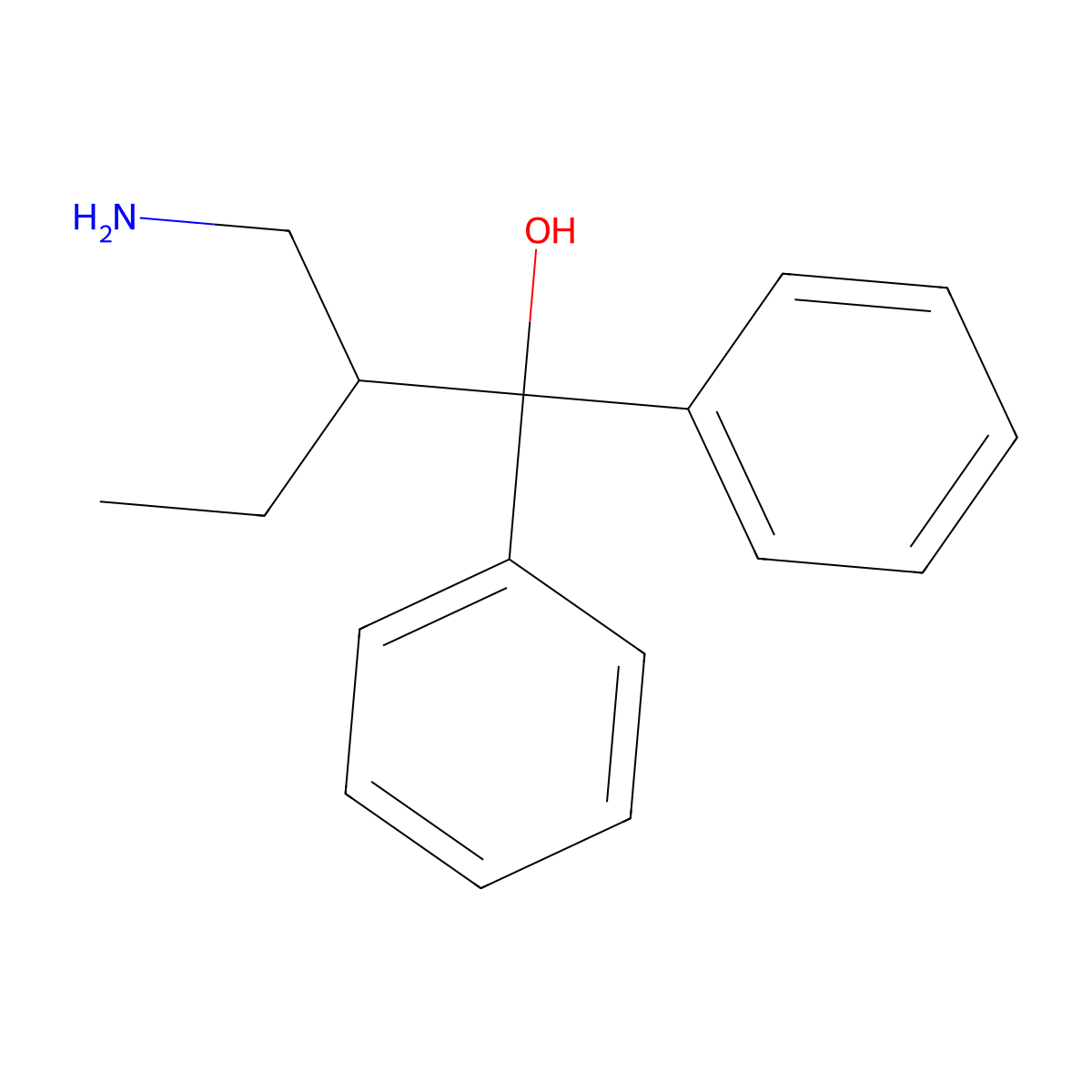 alpha-[1-(Aminomethyl)propyl]benzhydryl alcohol molecular structure, CAS 22101-87-7
