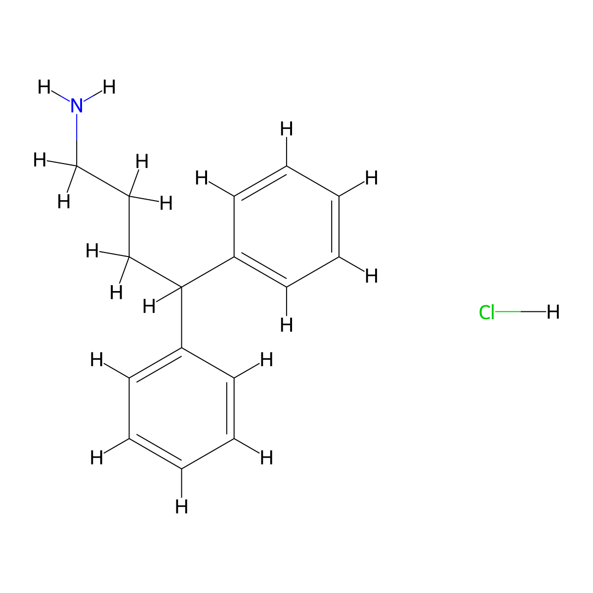 4,4-Diphenylbutylamine (hydrochloride) molecular structure, CAS 22101-90-2