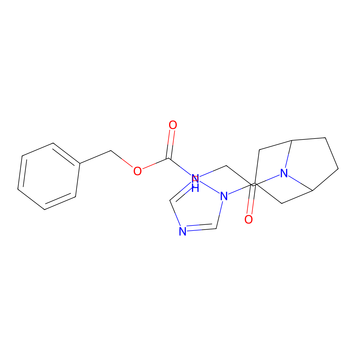 benzyl N-{2-oxo-2-[3-(1H-1,2,4-triazol-1-yl)-8-azabicyclo[3.2.1]octan-8-yl]ethyl}carbamate molecular structure, CAS 2210137-84-9