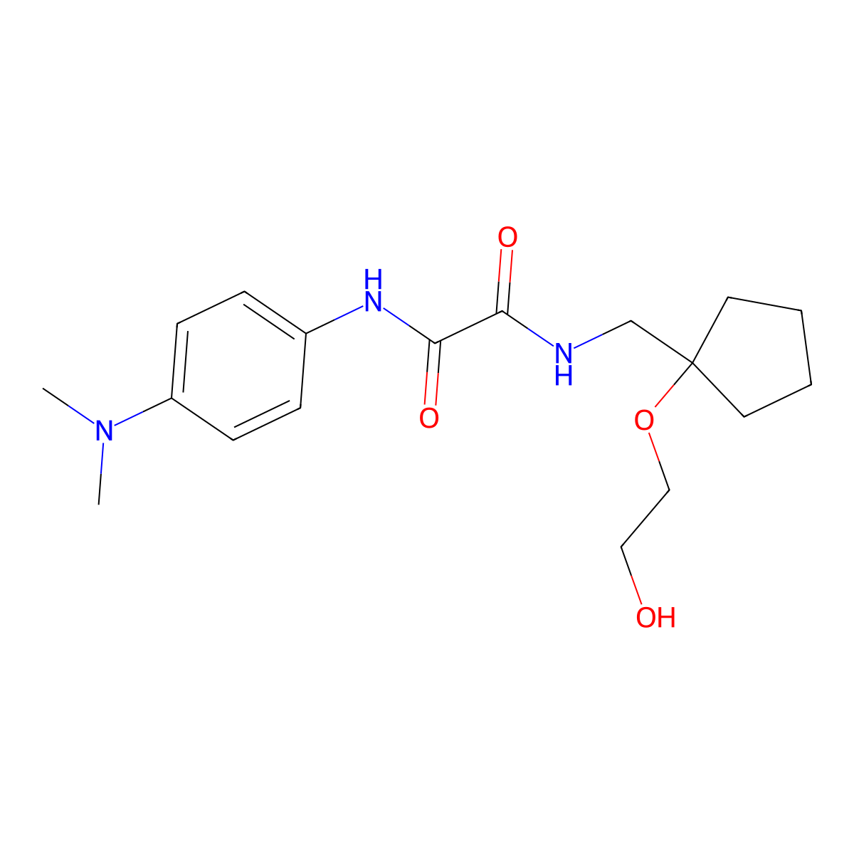 N'-[4-(dimethylamino)phenyl]-N-{[1-(2-hydroxyethoxy)cyclopentyl]methyl}ethanediamide molecular structure, CAS 2210138-27-3