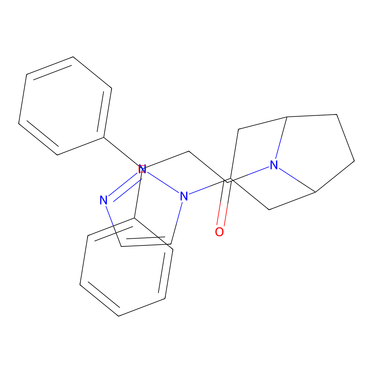 3,3-diphenyl-1-[3-(1H-1,2,3-triazol-1-yl)-8-azabicyclo[3.2.1]octan-8-yl]propan-1-one molecular structure, CAS 2210139-61-8