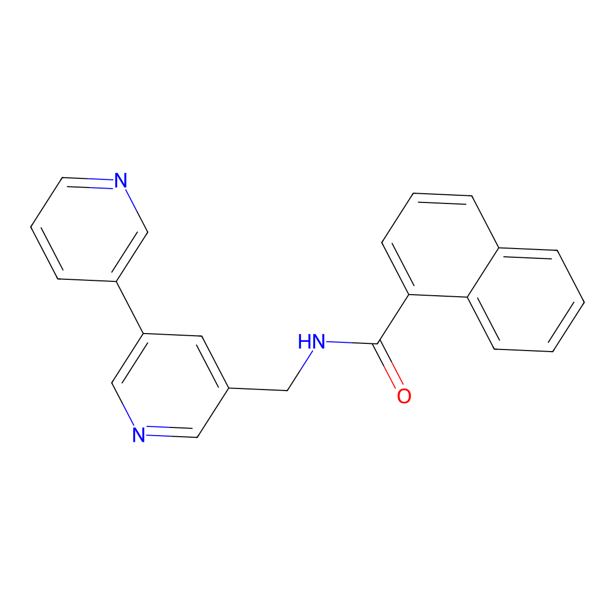 N-([3,3'-bipyridin]-5-ylmethyl)-1-naphthamide molecular structure, CAS 2210140-34-2