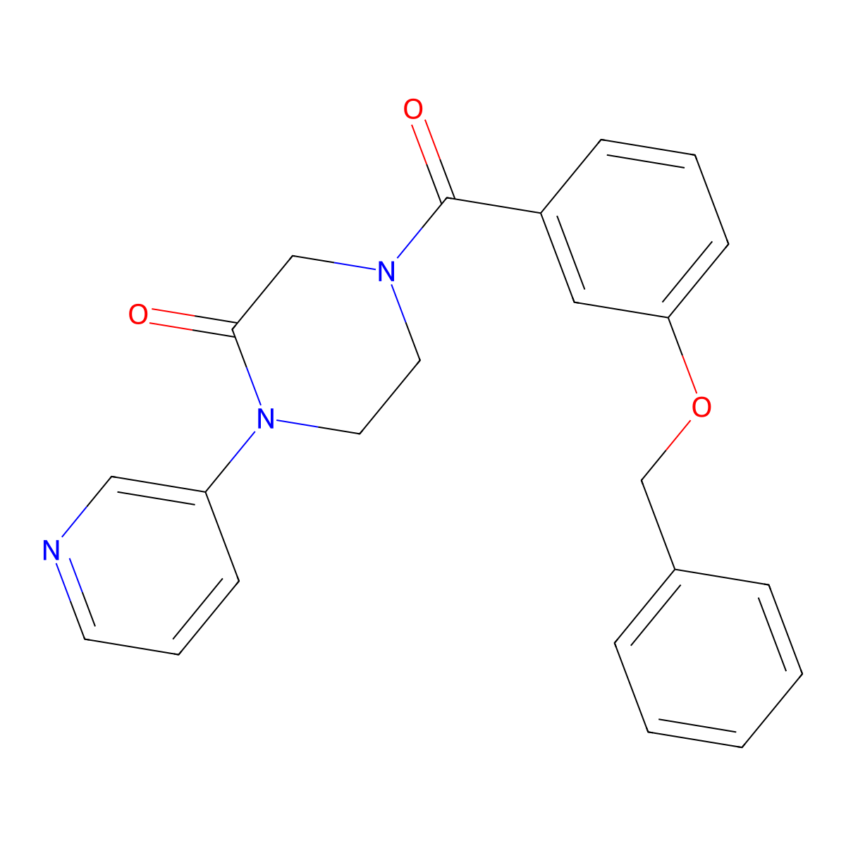 4-(3-(Benzyloxy)benzoyl)-1-(pyridin-3-yl)piperazin-2-one molecular structure, CAS 2210140-62-6
