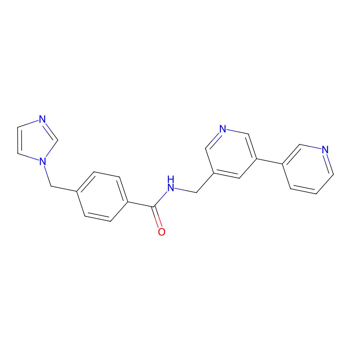 N-({[3,3'-bipyridine]-5-yl}methyl)-4-[(1H-imidazol-1-yl)methyl]benzamide molecular structure, CAS 2210144-25-3