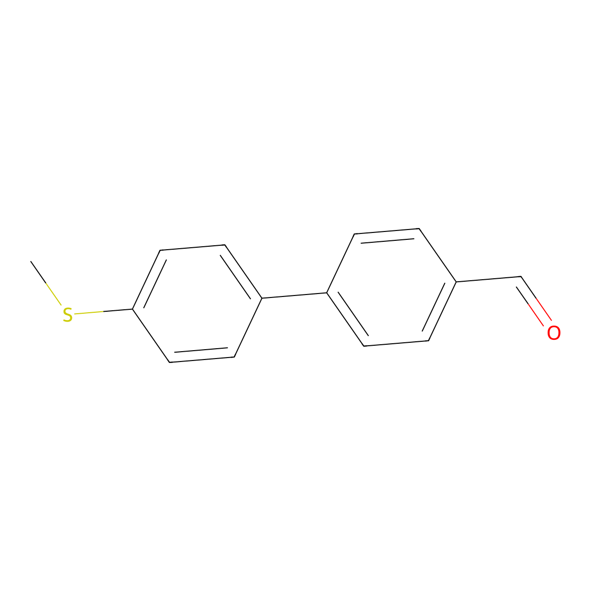 4'-(Methylthio)(1,1'-biphenyl)-4-carboxaldehyde molecular structure, CAS 221018-02-6