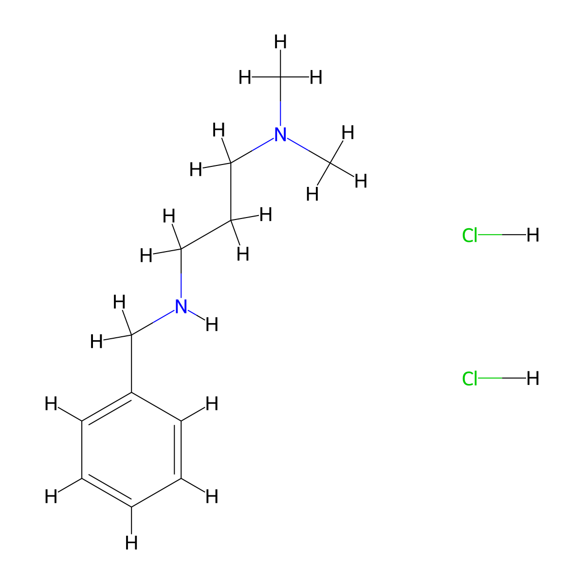 Benzyl[3-(dimethylamino)propyl]amine dihydrochloride molecular structure, CAS 22102-29-0