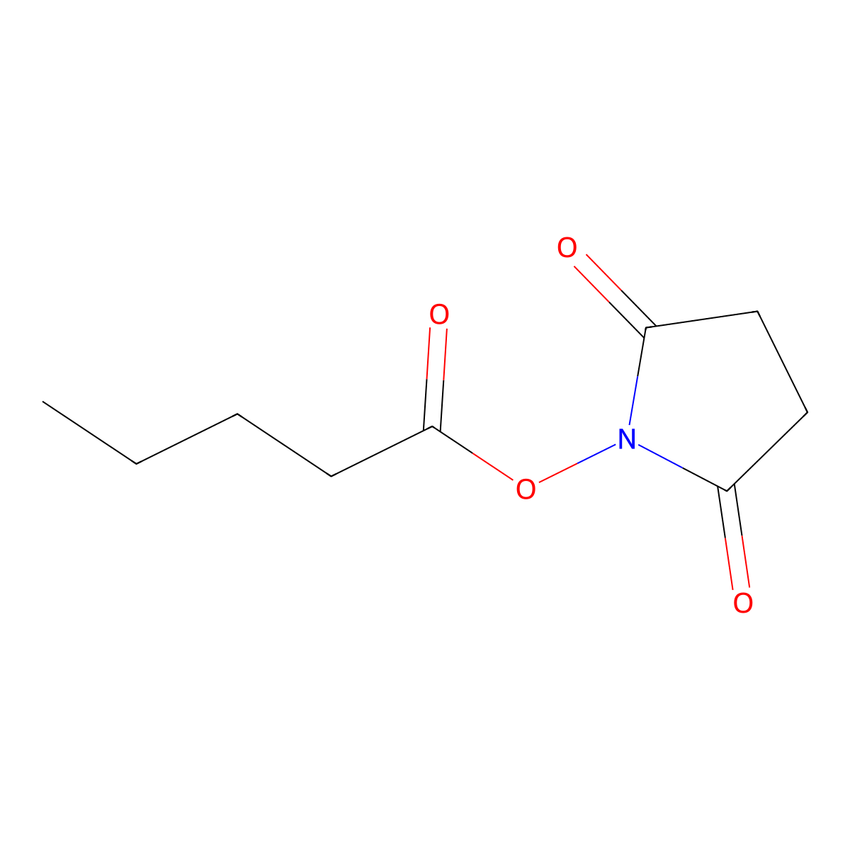 2,5-Dioxopyrrolidin-1-yl pentanoate molecular structure, CAS 22102-91-6