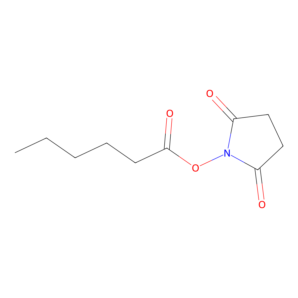 N-Hydroxysuccinimide caproic acid ester molecular structure, CAS 22102-92-7
